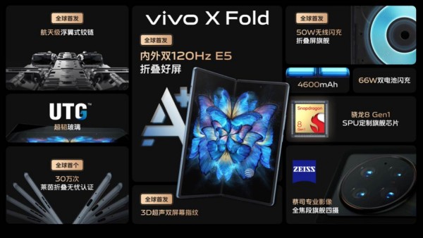 2K+120Hz E5折叠巨幕 vivo首款折叠屏手机X Fold正式发布