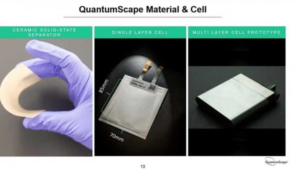 QuantumScape提前实现固态电池目标：可承受住800次充电循环