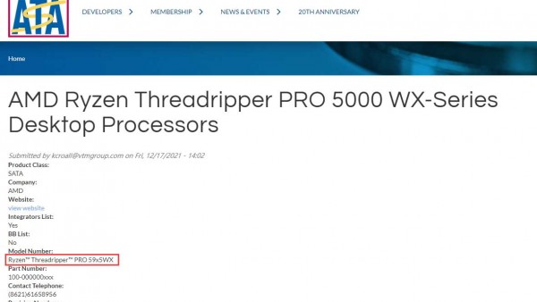 AMD Zen3 64核心终极大招：线程撕裂者PRO 5000WX通过认证