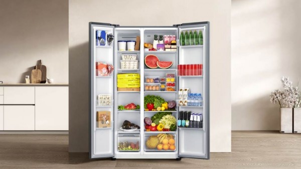 同价位能买到的最大容量小米发布米家冰箱 对开门610L墨羽岩