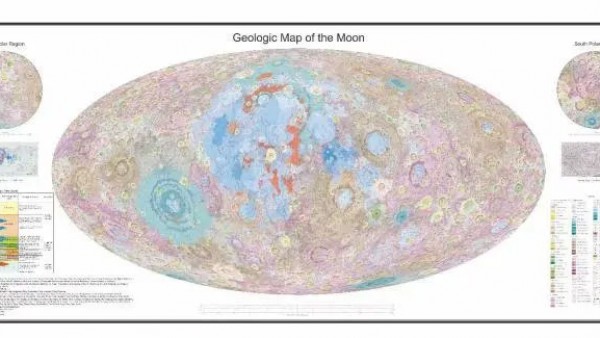 世界首幅1：250万月球全月地质图完成 中国团队研制